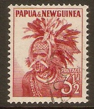 Papua New Guinea 1952 3½d Red. SG6.
